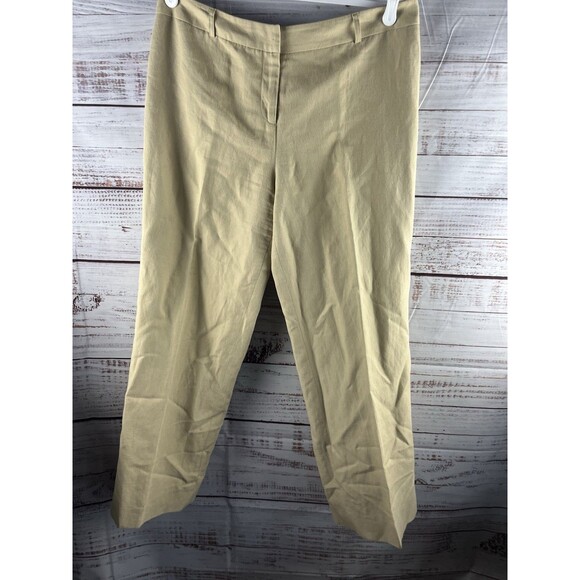 Harold's Pants Women’s 14 Tan Linen Blend Pants - Picture 1 of 9